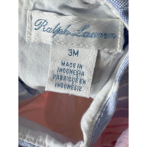 Ralph Lauren Striped Cotton Oxford Dress 3 Month - Picture 7 of 7
